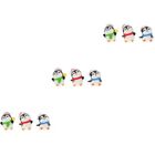  3 Pcs Mini-Pinguin-Figuren Mikrolandschaft Weihnachtsdeko Weihnachten