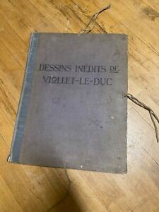 "French Dessins Inedits De Viollet-Le-Duc" Book of Architectural Sketches ~ AR11