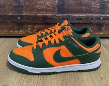 2022 Miami Hurricanes Nike Dunk Low Retro DD1391-300 Size 8.5 Gorge Green Orange