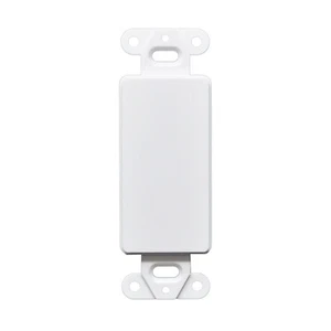 1 Gang Decorator Blank Wall Plate Insert White - Picture 1 of 6
