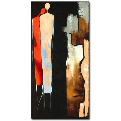 ORIGINAL Acryl Bild Gemälde Abstrakt Malerei Frauen Modern Kunst Mann HANDGEMALT - Bild 1 von 4