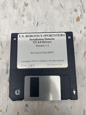 U.S. Robotics Sportster Installation Diskette NT 4.0 Drivers Version 1.2 1997 Foto 1 de 2