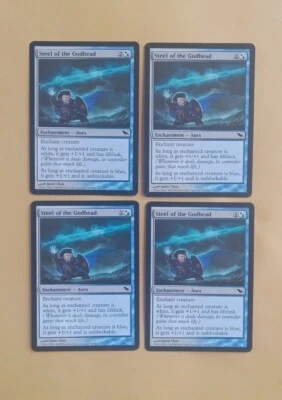 Steel of the Godhead x4 NM Unplayed Uncirculated Mtg Magic Shadowmoor Returns  - Image 1 of 2