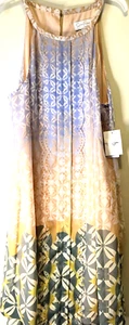 Halter Dress Womens 14 Ori Zinnia Eyelet Lined Colorful Flowing Fairy Pastel NEW - Picture 1 of 10