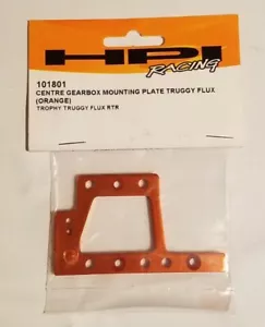 HPI Center Gearbox Mounting Plate Orange Aluminum Trophy Truggy Flux 101801 - Picture 1 of 1