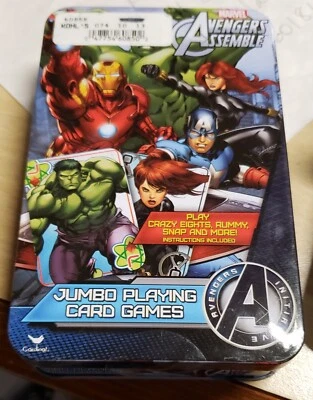 Marvel Avengers Jumbo игральные карты покер игра Железный человек Тор супер герой и олово новый из старых запасов - Изображение 1 из 4