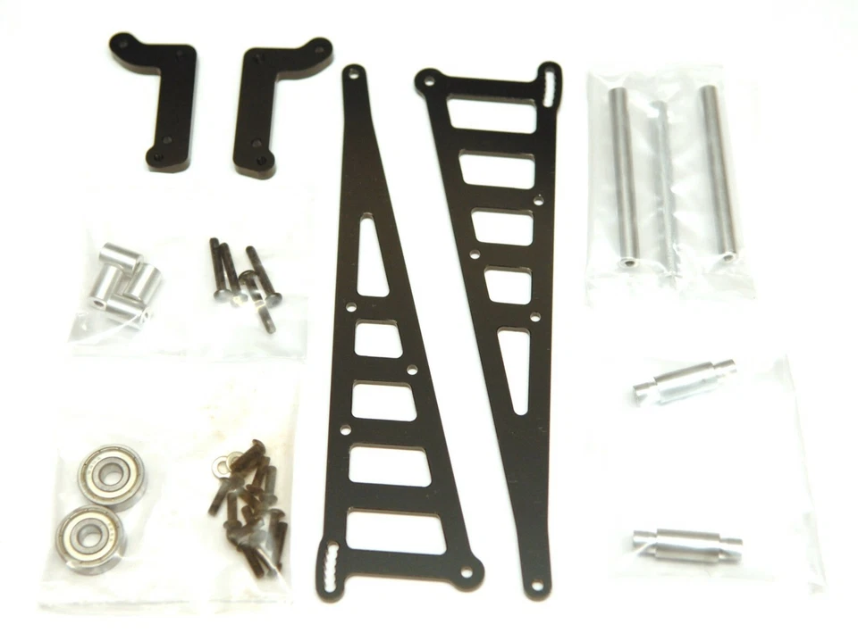 STRC BLACK STC71071BK ALUMINUM adjustable Wheelie Bar Kit Team Associated DR10  - Image 1 of 1