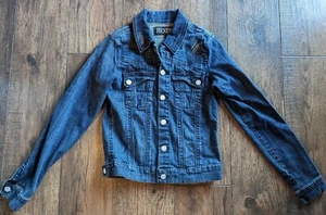 Rock & Roll Cowgirl blaue Stretch Jeansjacke - Damen Größe M mit Verzierungen - Bild 1 von 19