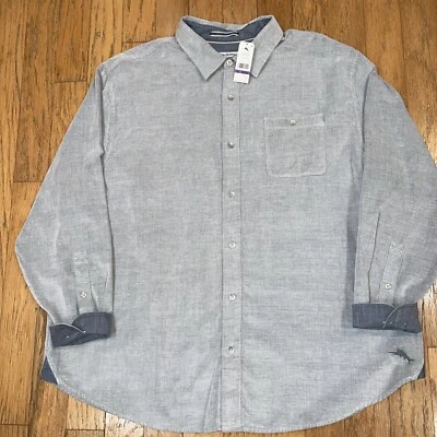 Camisa Tommy Bahama Coastline Cord Gris Zinc 2XLB NUEVA NUEVA CON ETIQUETAS Foto 1 de 4