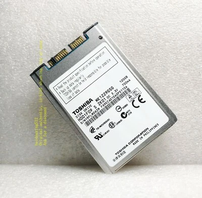 Toshiba MK1229GSG HDD1F09 120GB 5400RPM 4.57cm 1.8" 8MB  SATA Hard Disk - Image 1 of 4