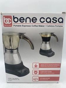 ELECTRIC CUBAN ESPRESSO COFFEE MARKER.CAFETERA ELECTRICA CUBANA 1-3 TAZAS SILVER - Picture 1 of 4