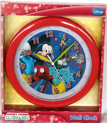 Nuevo en paquete, reloj de pared redondo Mickey Mouse ClubHouse 9 pulgadas como en la foto Foto 1 de 2