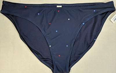 Parte inferior de bikini OLD NAVY Plus para mujer talla 2X azul con estrellas sin forro elástico nueva con etiquetas Foto 1 de 4