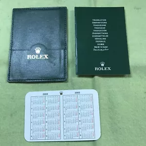 Cartera Rolex vintage/soporte de papel; folleto de traducción; conjunto de calendario 2004-2005 - Imagen 1 de 6