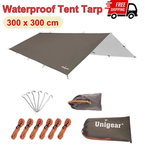 Waterproof Camping Tent Tarp Shelter Hammock Cover Lightweight Rain Fly, 3000mm - Picture 1 of 8