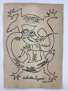ANDY WARHOL COA art painting original drawing vintage paper signed stamped - Picture 1 of 3