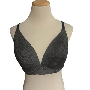 Sujetador Adore Me para mujer talla 38C Helynn Contour Plunge gris jaspeado espalda deportiva - Imagen 1 de 5