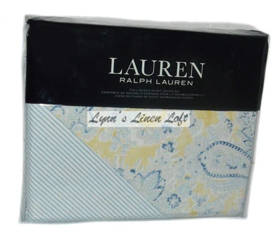 RALPH LAUREN Marisa Provence Blue Yellow FULL/ QUEEN DUVET SET 3P $270 New - Image 1 of 3