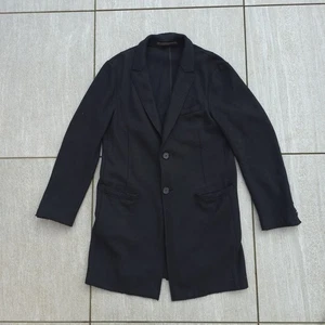 All Saints Mens Coat Size 40 UK Large Distressed Designer Overcoat - Picture 1 of 14