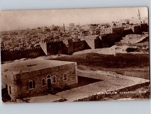 Foto postal real c1915 vista panorámica de Jerusalén Israel RPPC - Imagen 1 de 2