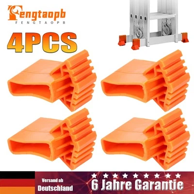 4 Stück Leiter Gummifüße Fuß Leiterschuh Gummi Traverse Kappe Anti-Rutsch Ersatz - Bild 1 von 4
