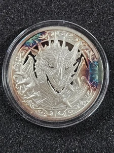 🌟 The Destiny Series Coin - The Dragon/Knight - 2 oz .999 FINE Silver BU Round - Picture 1 of 2