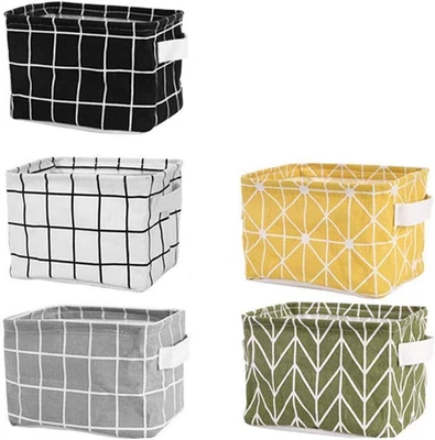 Mini Storage Basket（Pack of 5）- Blend Storage Bins for Makeup, Book, Baby Toy,8X - Image 1 of 4