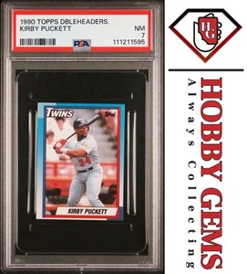 KIRBY PUCKETT PSA 7 1990 Topps Doubleheaders C2 - Picture 1 of 2
