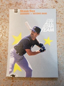 Don Mattingly Steve Sax 1987 Fleer All Star Team Miscut Oddball - Picture 1 of 2