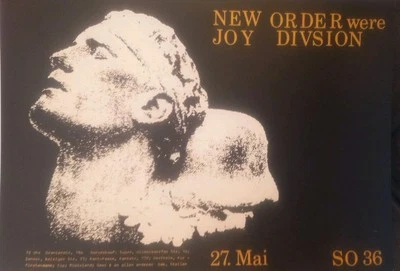 NEW ORDER/JOY DIVISION GIG POSTER A4 REPRO REPRODUCTION MAI 27TH BERLIN  - Image 1 of 4