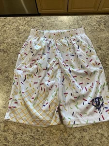 Baseball Lifestyle 101 Ice Cream Shorts Youth Large Vanilla - Picture 1 of 4