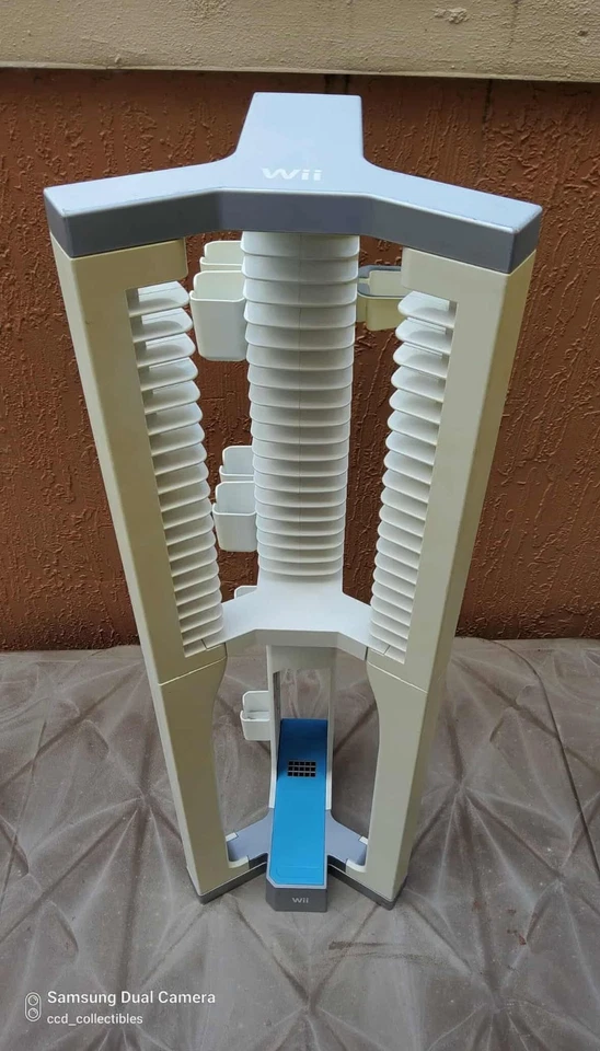 Suporte organizador torre de jogos Nintendo Wii rack de armazenamento comporta 16 jogos e controle - Imagem 1 de 4