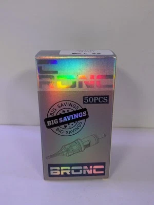 *2029-12-1* Bronc 50pcs Tattoo Cartridge Needles 1209rl - 9rl #12 Standard - Image 1 of 4