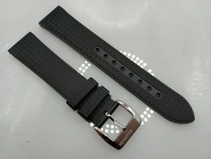 New 20mm HNBR Rubber Zuludiver Quick Release Black Premium Watch Strap 6A522 - Picture 1 of 22