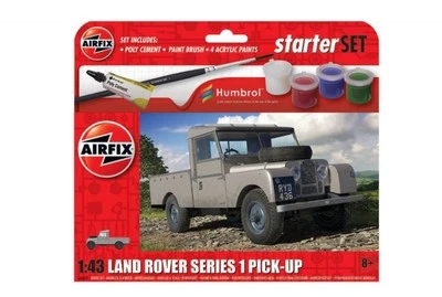 KIT MODELLINO AUTO AIRFIX LAND ROVER SERIES 1 SMALL STARTER SET SCALA 1:43 - Immagine 1 di 4