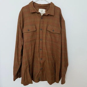 Mutual Weave Men’s Flannel Jacket Plaid Brown Cotton 3XL Outdoors - Picture 1 of 8