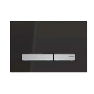 Placca Geberit Sigma50 Square Nero Ral 9005 / Cromo Doppio Tasto | 115.788.DW.2 - Imagen 1 de 1