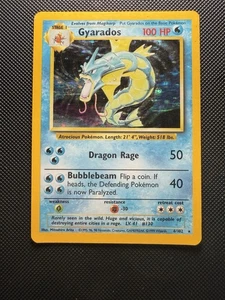 Pokémon TCG Gyarados Base Set 6/102 Holo Unlimited Holo Rare MP - Picture 1 of 8