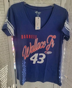 Women's Darrell Wallace Jr Large NWT T-Shirt Tee Royal Blue Nascar Official - Picture 1 of 7