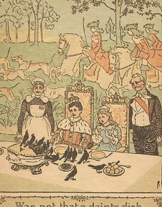 War das kein zierliches Gericht König Kinderreim Randolph Caldecott Postkarte - Bild 1 von 3