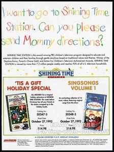 SHINING TIME STATION - Original 1992 Comercio Anuncio / Anuncio _ Thomas The Tank Engine - Imagen 1 de 1