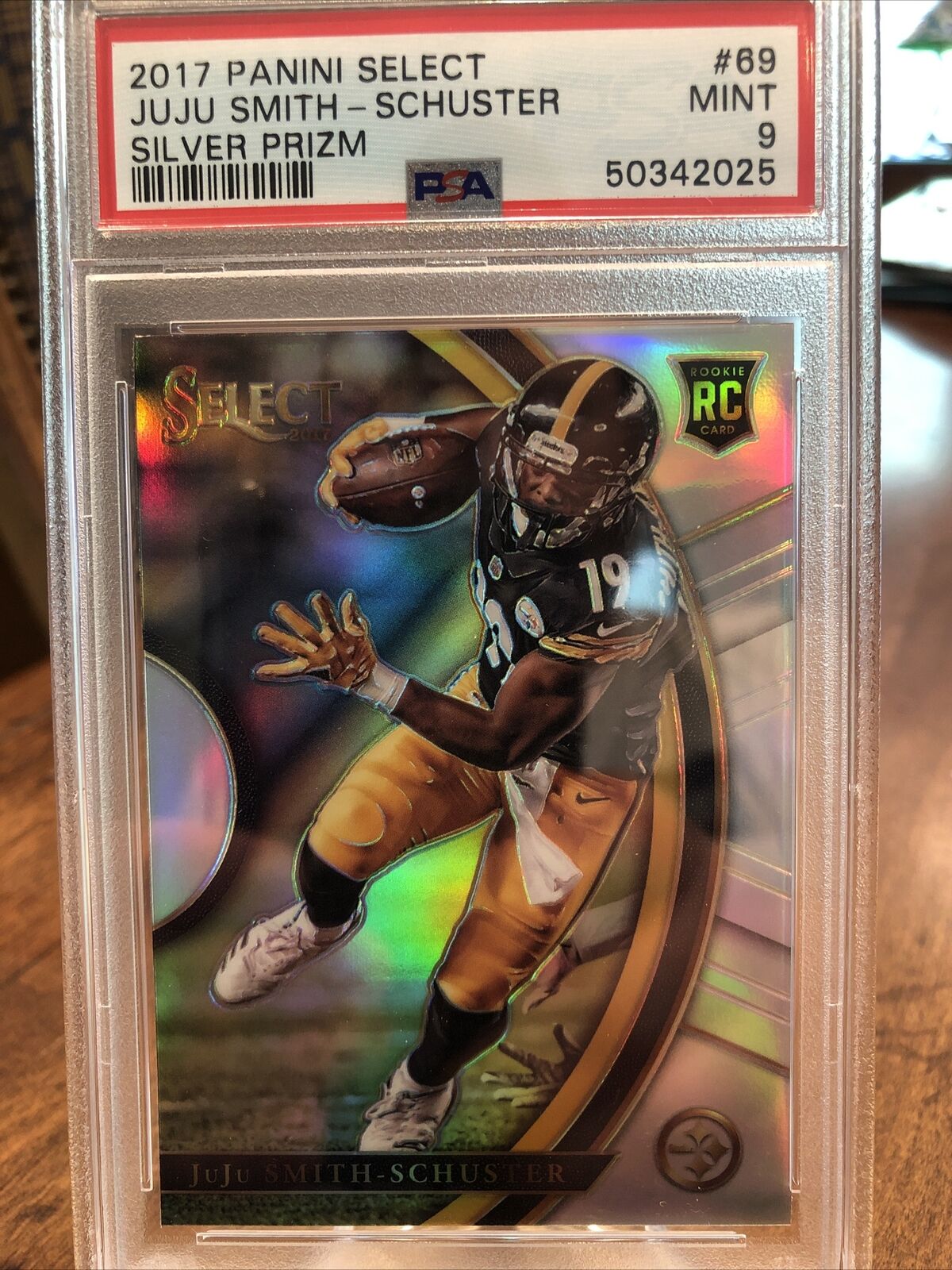 2017 Select JUJU SMITH-SCHUSTER Silver Prizm #69 RC PSA 9 MINT Rookie STEELERS