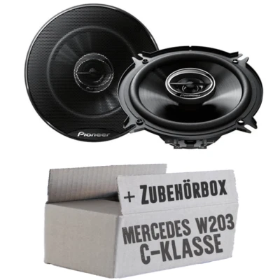JUST SOUND BEST CHOICE FOR CARAUDIO Mercedes C-Klasse W203 Heck - PIONEER Lautsprecher Auto Boxen KFZ Tür hinten SET