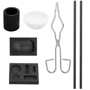 Schmelzofen Gussform Schmelztiegel Zange Graphit Gieß Kit Golds Silber - Bild 1 von 32