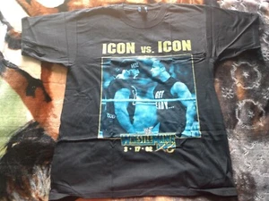 Wrestlemania 18 X8 The Rock Hulk Hogan icon vs icon T-shirt Sz L WWE WWF NWO - Picture 1 of 4