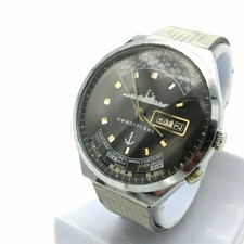 RAKETA PERPETUAL CALENDAR Officer Vintage Men's Watch Black Military Dial USSR