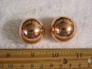 Copper balls/spheres 1 1/8 inch 2 balls per winner solid Michigan copper - Picture 1 of 1