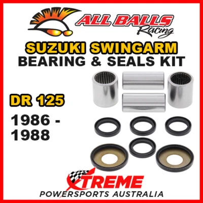 All Balls 28-1112 For Suzuki DR125 DR 125 1986-1988 Swingarm Bearing Kit - Image 1 of 2