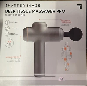 Masajeador de tejido profundo de percusión Sharper Image Power - gris - Imagen 1 de 2