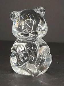"OSO DE PELUCHE DE VIDRIO TRANSPARENTE FENTON DE COLECCIÓN 3,5" - Imagen 1 de 4